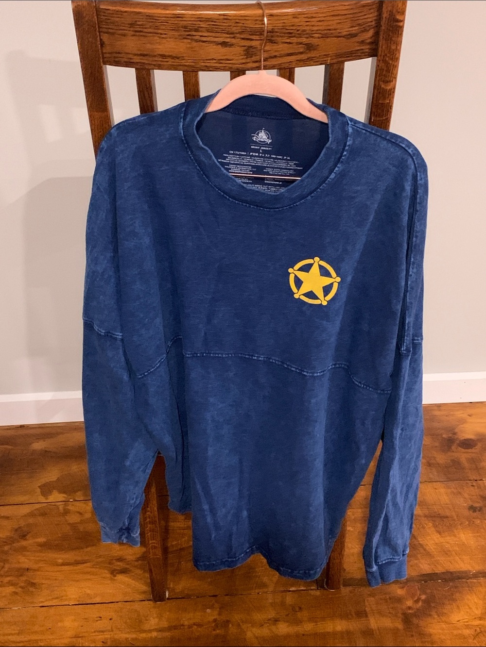 Disney Toy Story Navy Blue Long Sleeve Tee with Yellow Star Badge